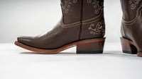 Women's Pasadena Cowboy Boot with Shimmer Brown Butterfly Inlay
