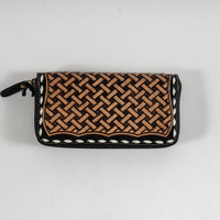 back tooled leather wallet