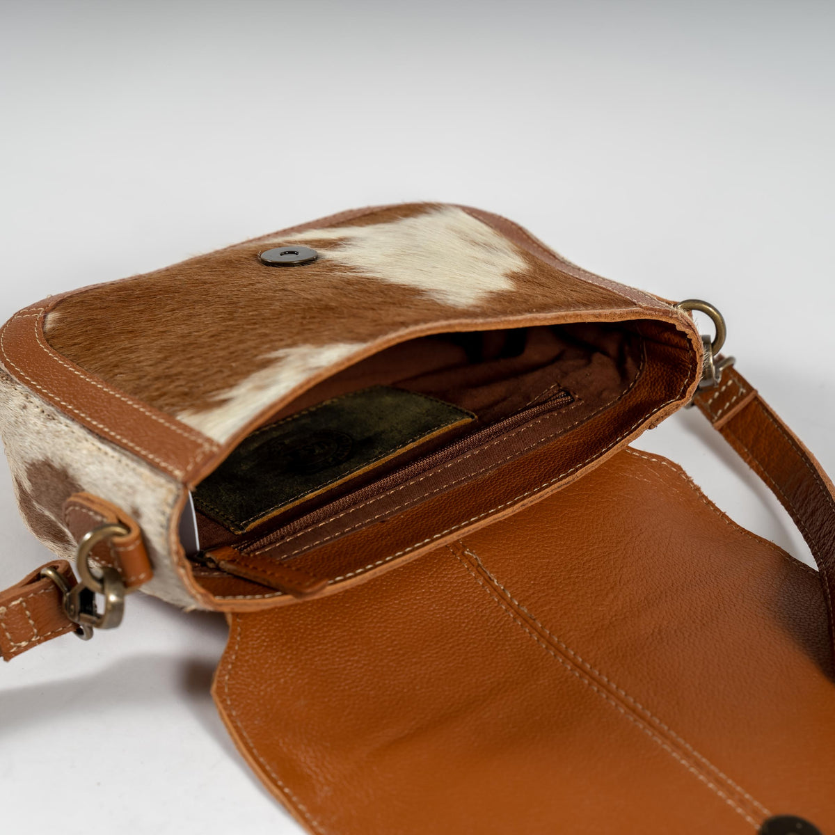 Chaithra Hand-Tooled Bag inside bag