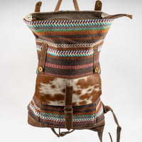 Kitschy, cow hide backpack