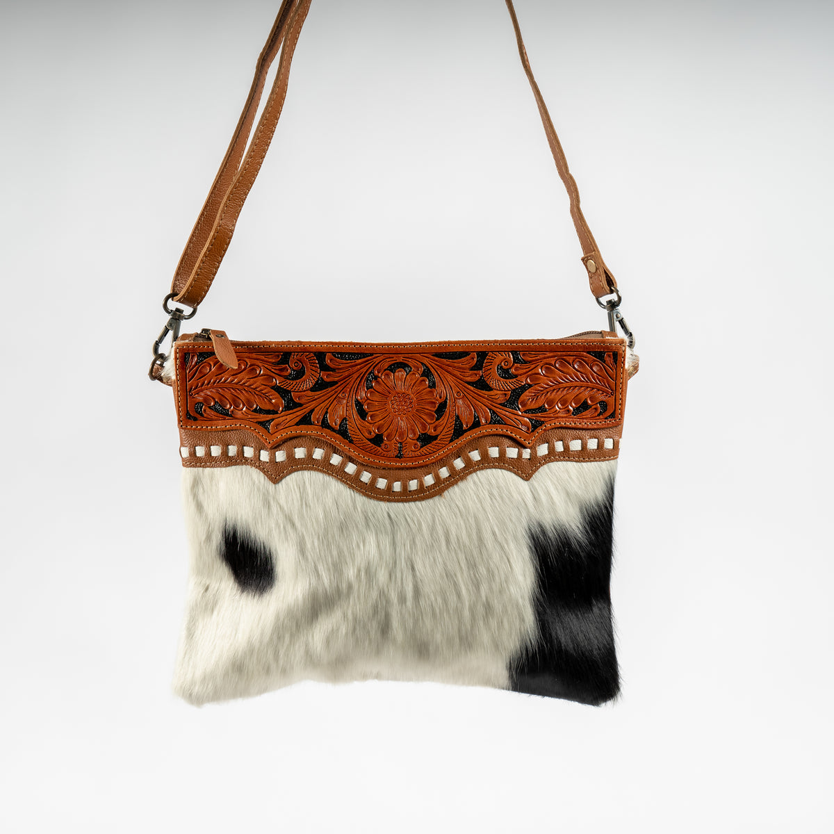 Unstoppable Hand-Tooled bag cow hide purse