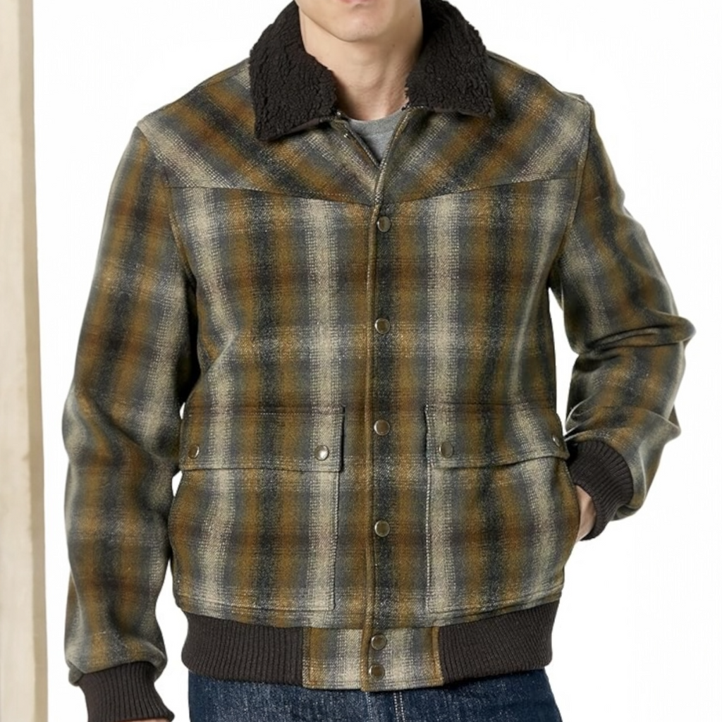 ジャケット・アウター SPECIALs PENDLETON 50s Wool Jacket Vintage Pendleton Jacket Brown Plaid Wool USA 50s Chore Car Coat