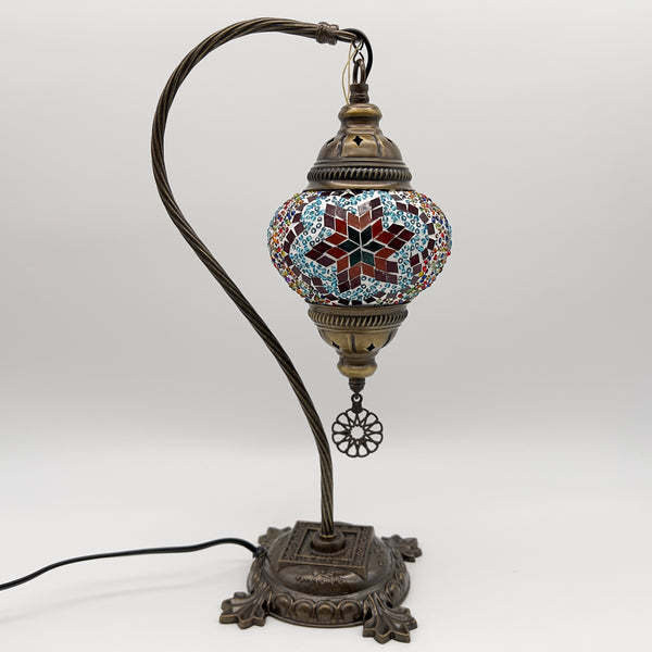 Handmade Half a Heart Turkish Lamps - Dark Multicolor