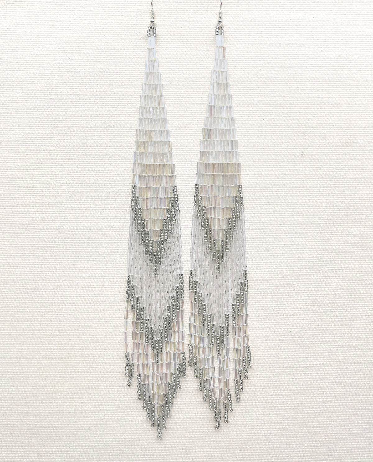 Metalic And Translucent Beaded Shoulder Sweepers