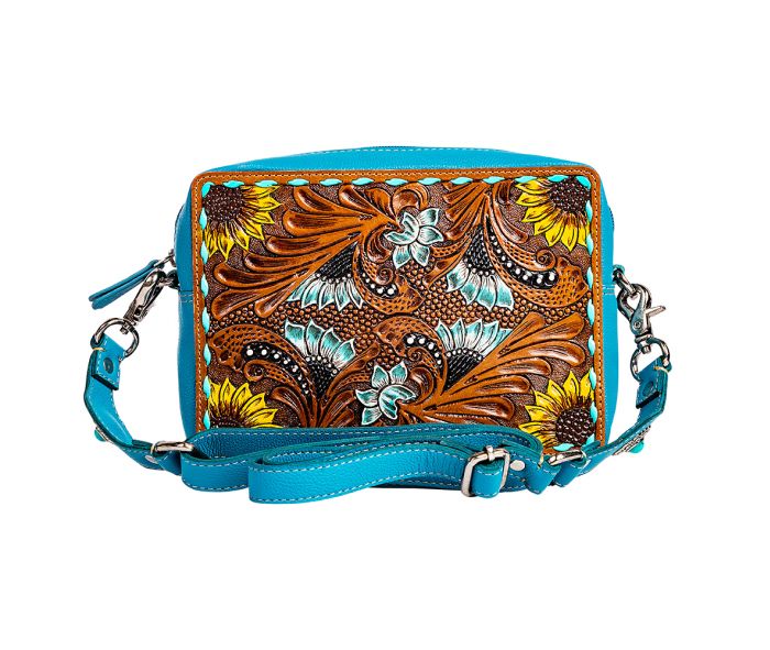 Blooms on the Trail Hand-tooled Bag