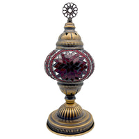 Medium Handmade Turkish Lamps - Dark Red