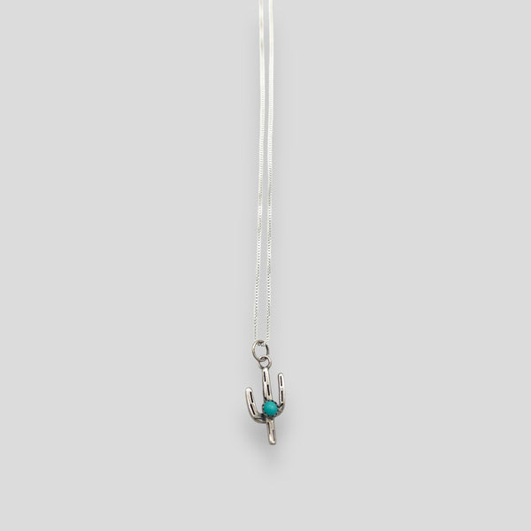 Small Turquoise and Sterling Silver Pendant Necklaces