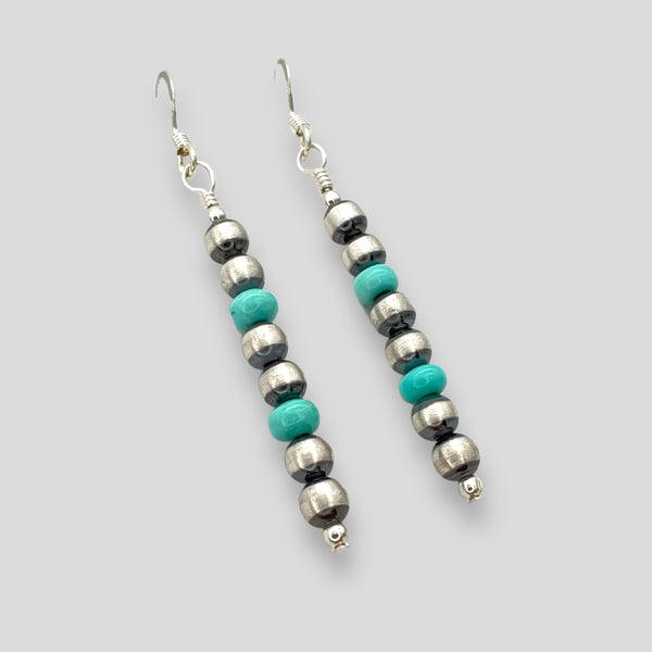 Native American Navajo Pearl and Turquoise Earrings