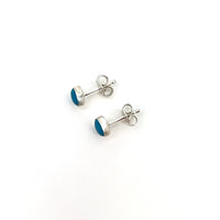 Blue Turquoise and Sterling Silver Earrings