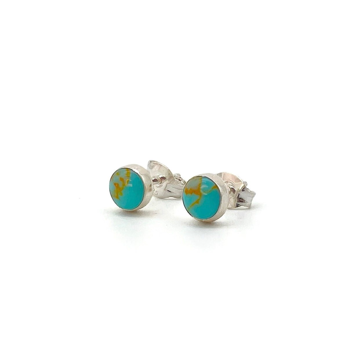 Petite Turquoise and Sterling Silver Earrings