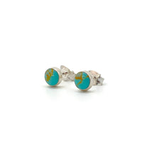 Petite Turquoise and Sterling Silver Earrings