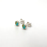 Petite Turquoise and Sterling Silver Earrings