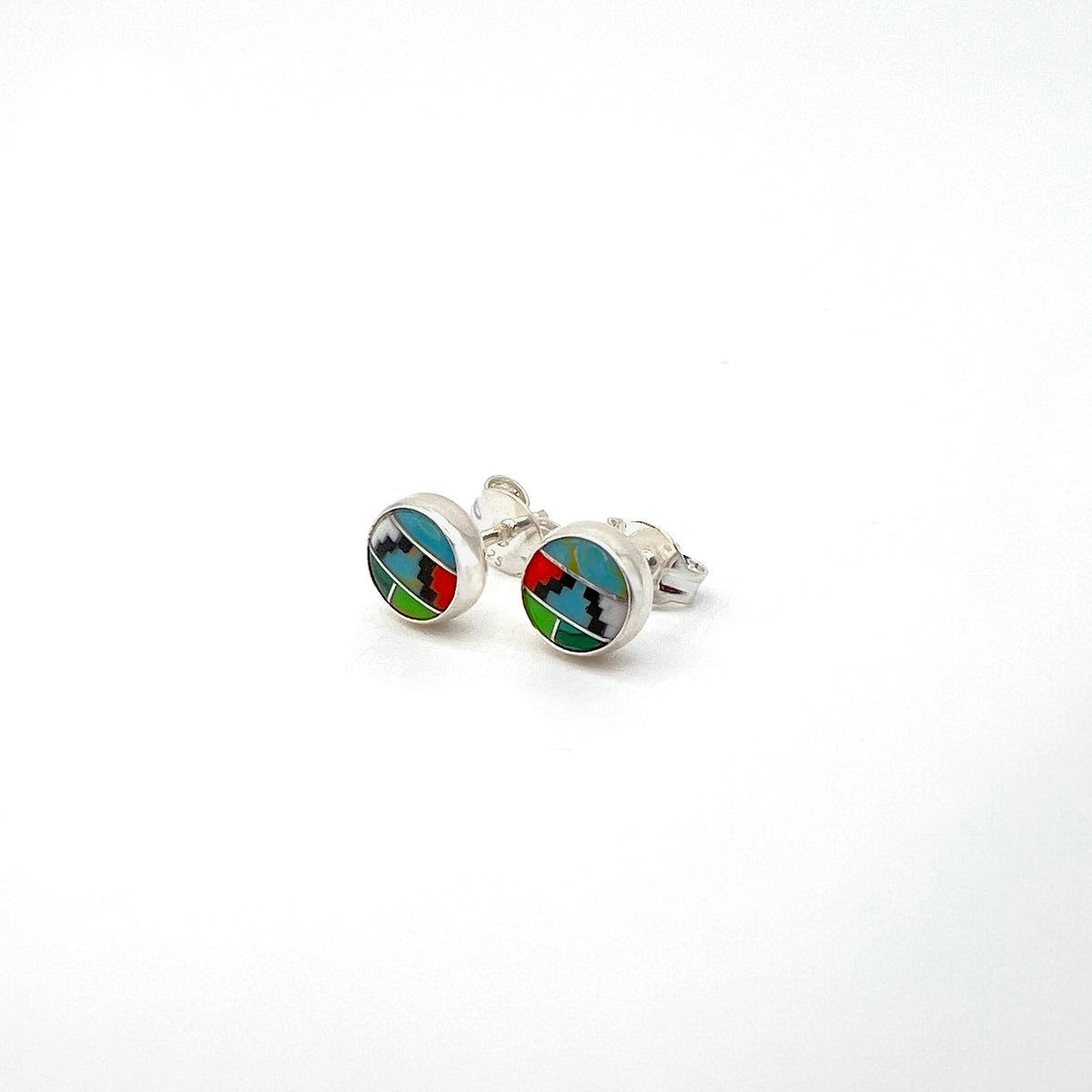 Multi Stone Sterling Silver Earrings