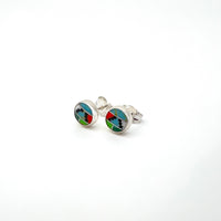 Multi Stone Sterling Silver Earrings