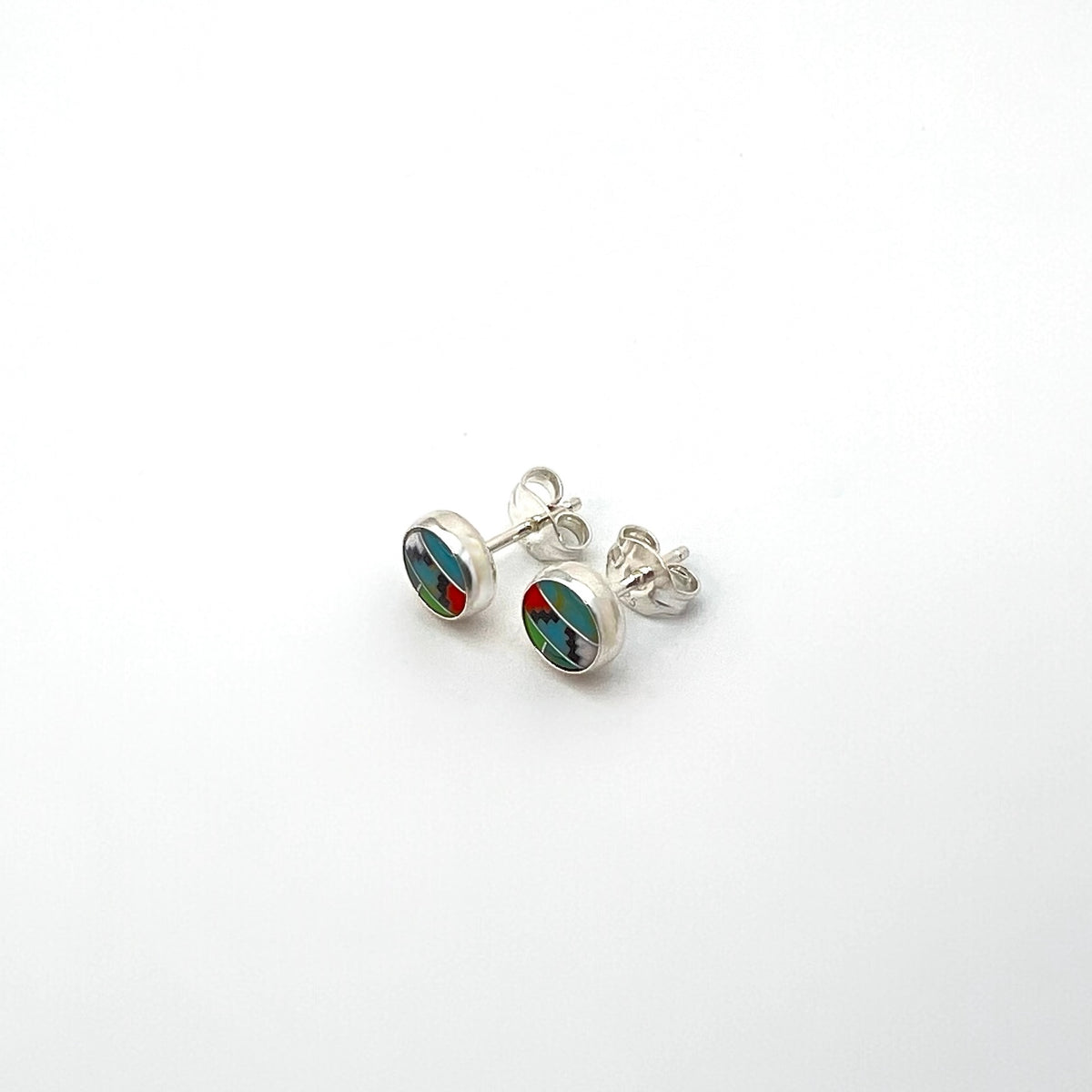 Multi Stone Sterling Silver Earrings