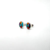 Multi Stone Oval Sterling Earrings