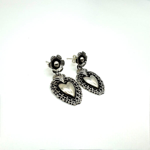 Sterling Silver Heart Post Earrings