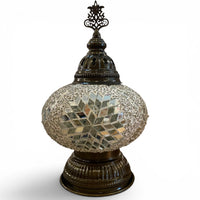 7” Turkish Table Lamp White