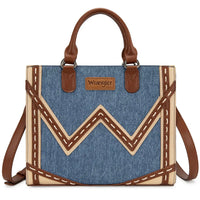 Wrangler Contrast Stitch Chevron Hobo Tote Bag