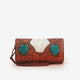 Trinity Ranch Floral Tooled and Hair-On Cowhide Collection Wallet