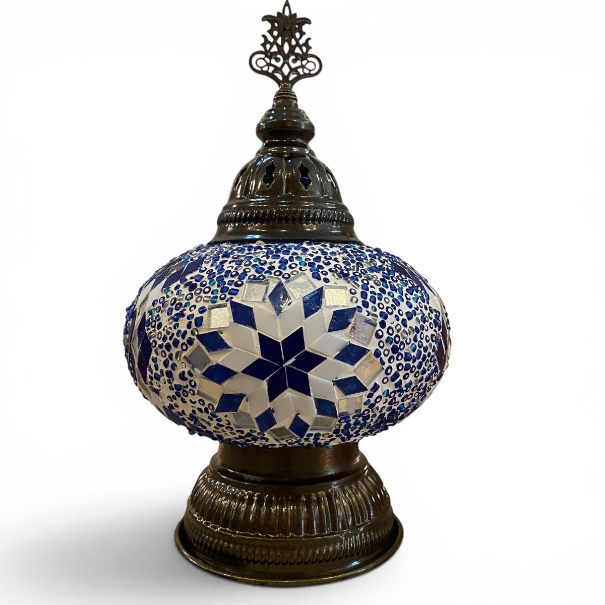 7” Turkish Table Lamp Blue