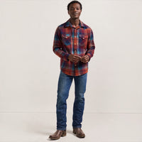 Men’s Pendleton Plaid Snap-Front Western Canyon Shirt - Maroon/Teal