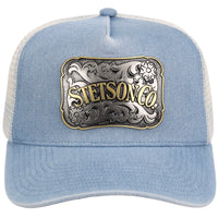Stetson Denim Plaque Trucker Hat