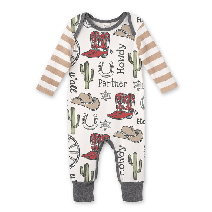 Western Cowboy Howdy Partner Cotton Romper