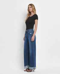 Kris Brilliance Super High Rise Cuffed Baggy Wide Leg Jeans