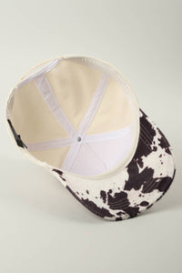 Howdy Darlin Embroidered Patch Animal Print Trucker Hat: BROWN / ONE SIZE