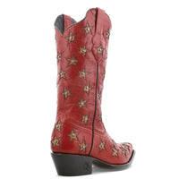 Black Star Women’s Marfa Star Inlay Studded Western Boots - Snip Toe