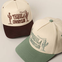 TEQUILA COWBOY CLUB 3D Letter Embroidery Two-Tone Trucker : Brown / ONE SIZE