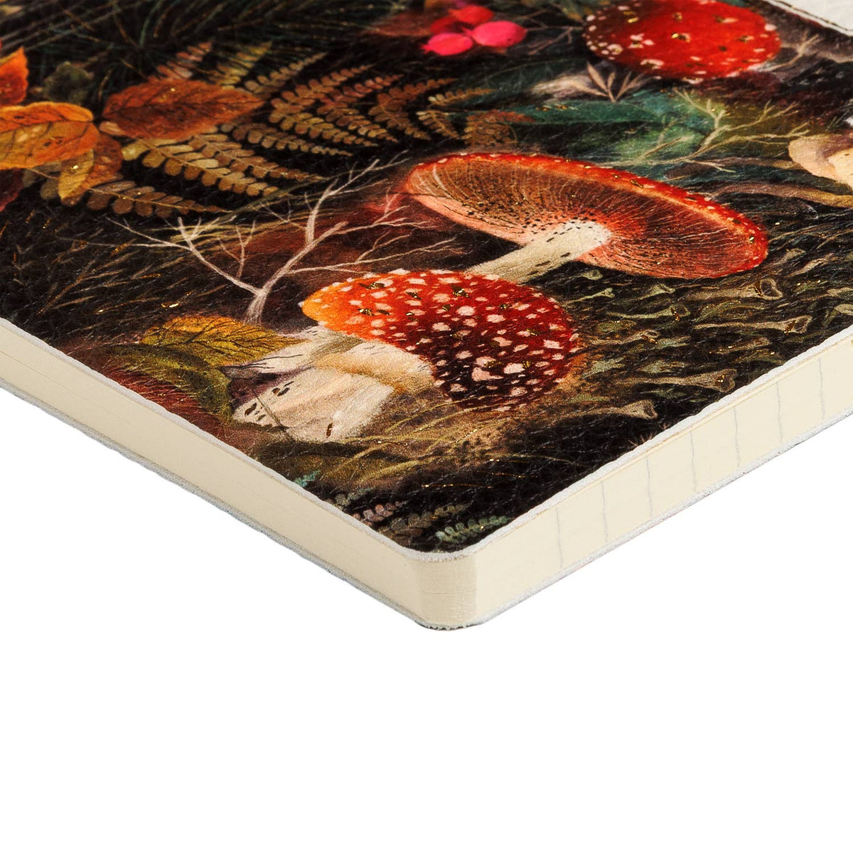 Forest Mushrooms Vegan Leather Notebook