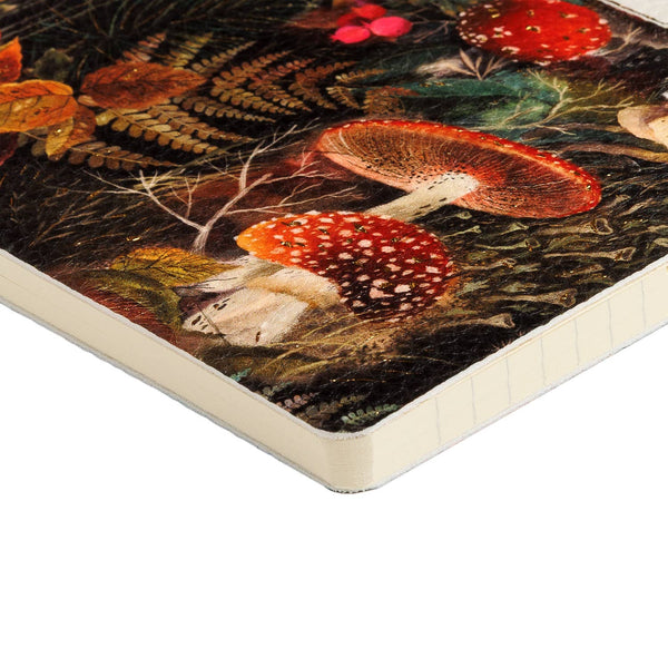 Forest Mushrooms Vegan Leather Notebook