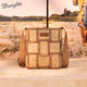 Wrangler Woven Tooled Grid Panel Crossbody Bag
