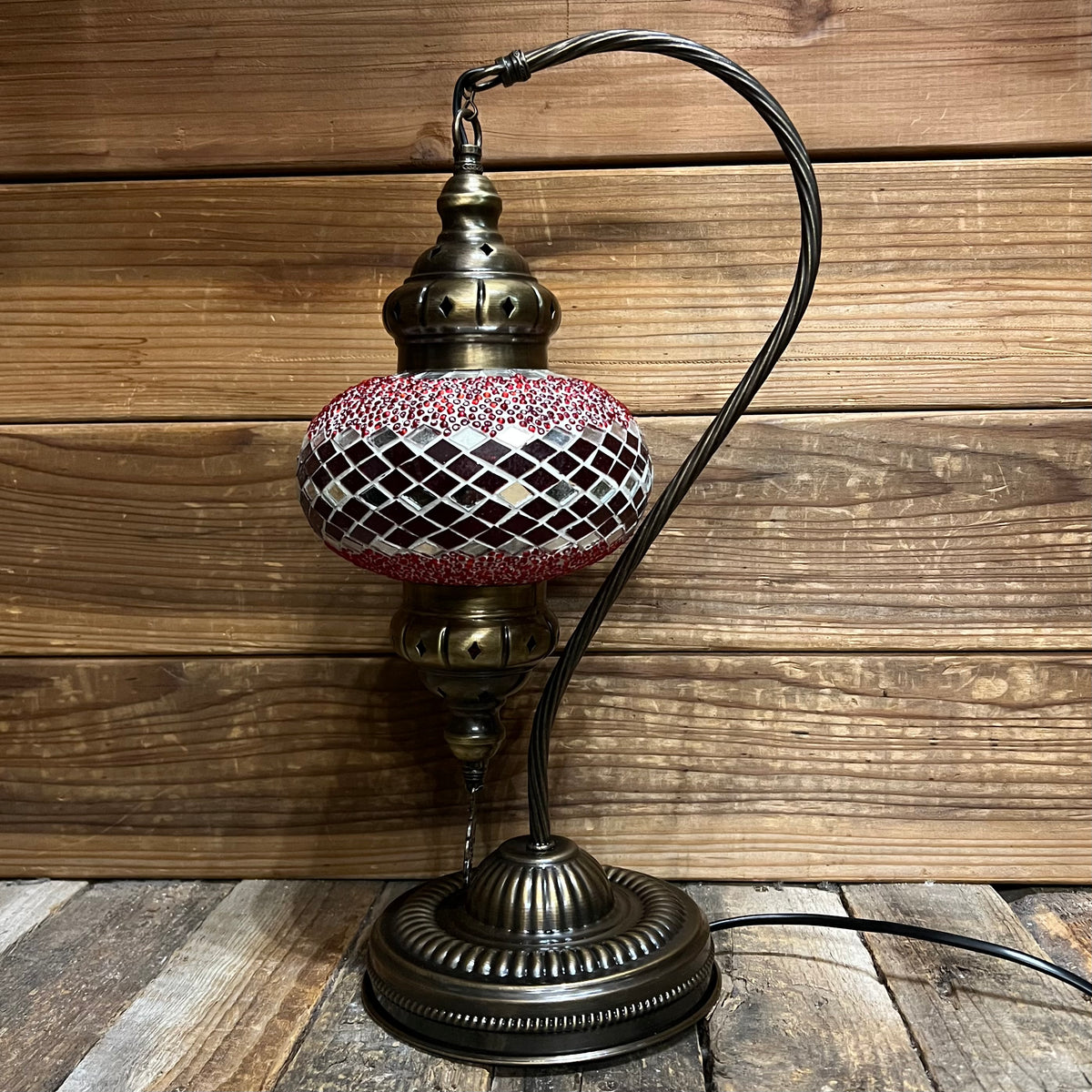 Handmade Half a Heart Turkish Lamps - Red