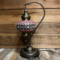 Handmade Half a Heart Turkish Lamps - Red