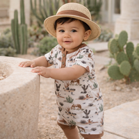 Cactus Trails Bamboo Baby Henly Romper