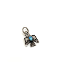 Mini Thunderbird Necklace Sterling Silver With Turquoise
