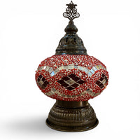 7” Turkish Table Lamp Red