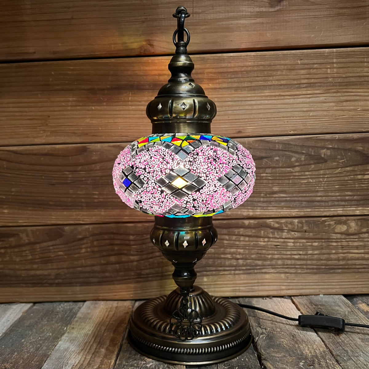 Handmade Half a Heart Turkish Lamps - Dark Multicolor