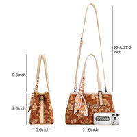 Wrangler Floral Braided Scarf Tote Crossbody Bag