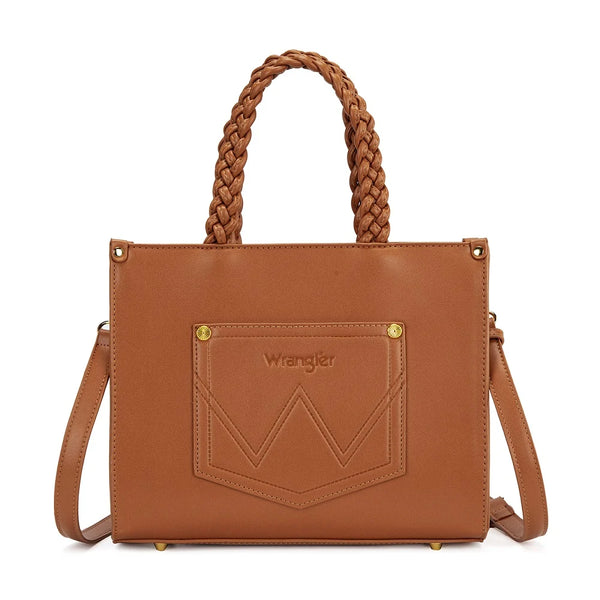 Wrangler Floral Print Braided Tote Bag