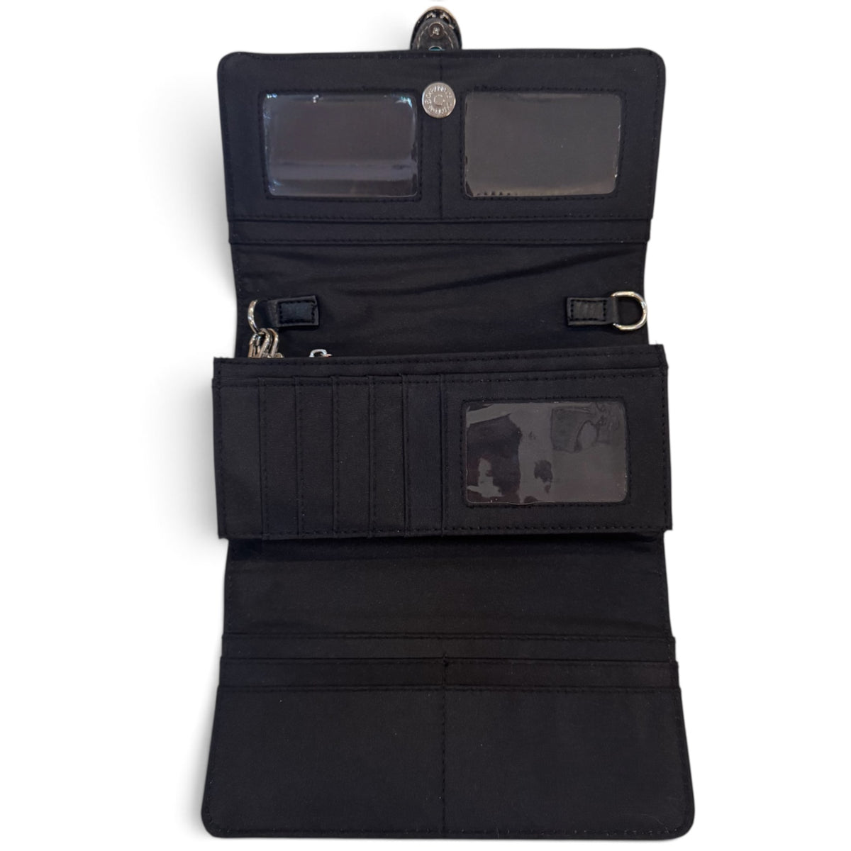 Buckle Tri-Fold Flower Wallet