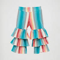 Little Girl’s Printed Tiered Flare Jean