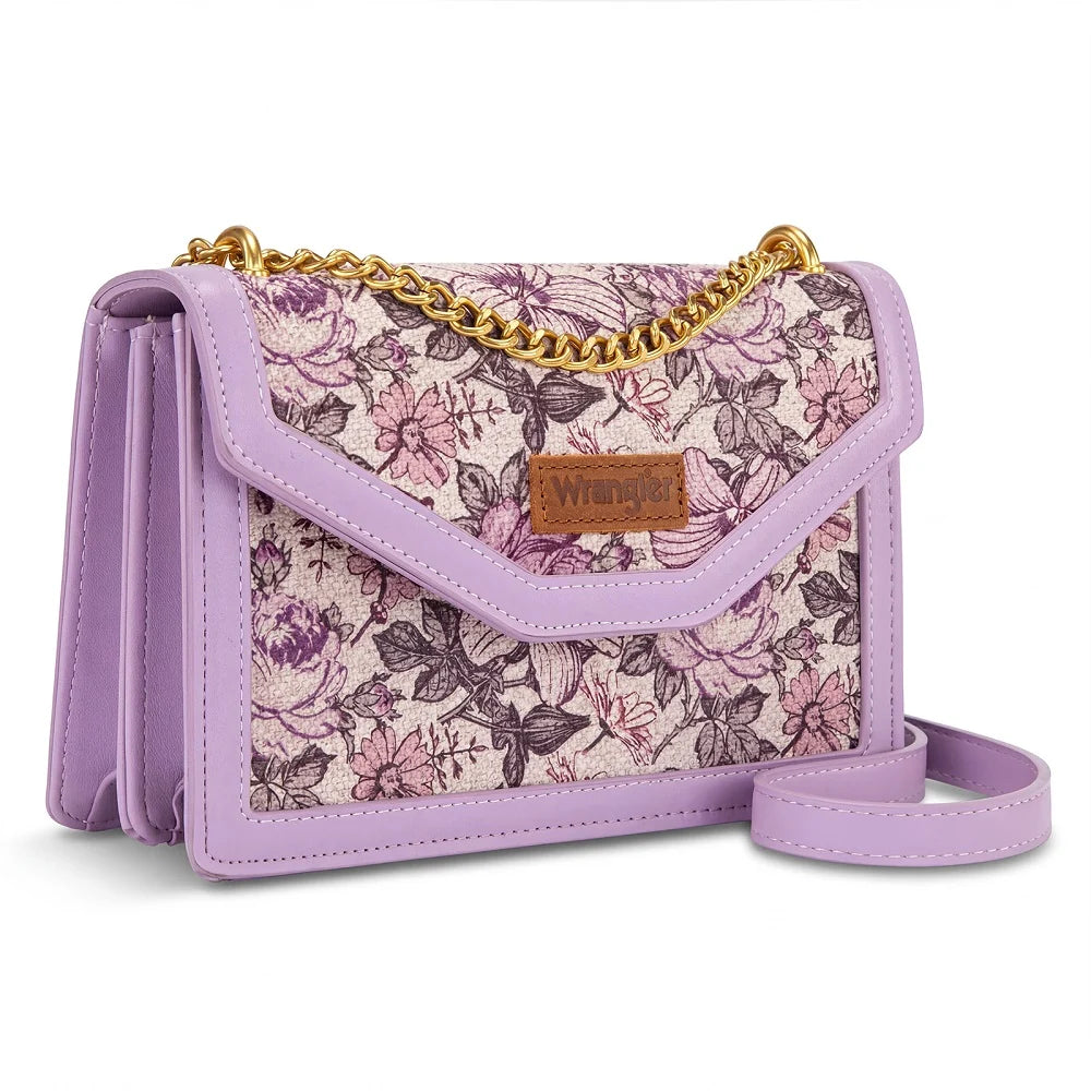 Wrangler Floral Print Chain Crossbody Bag