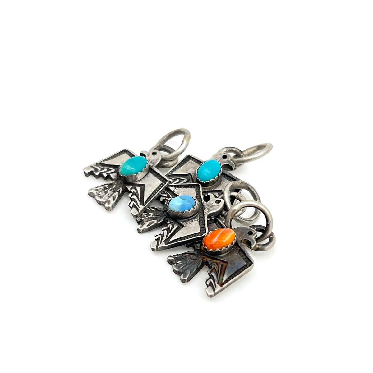 Mini Thunderbird Necklace Sterling Silver With Turquoise