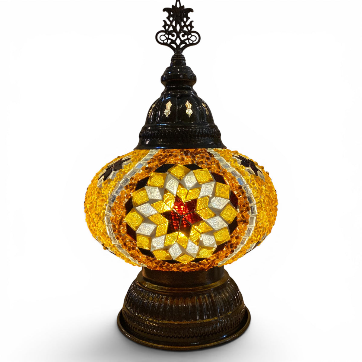 7” Turkish Table Lamp Brown