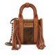Wrangler Cowhide Mini Fringe Tote Bag Keychain
