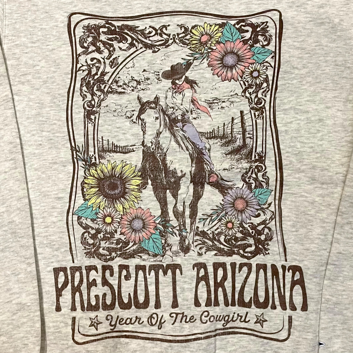 Women’s Prescott Arizona Cowgirl Mock Neck Sweatshirt